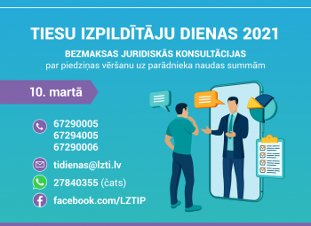 Tiesu izpildītāju bezmaksas konsultācijas