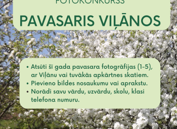 Bērni un jaunieši piedalieties fotokonkursā "Pavasaris Viļānos"! 