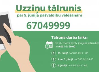 26. martā darbu sācis CVK uzziņu tālrunis par 5. jūnija pašvaldību vēlēšanām