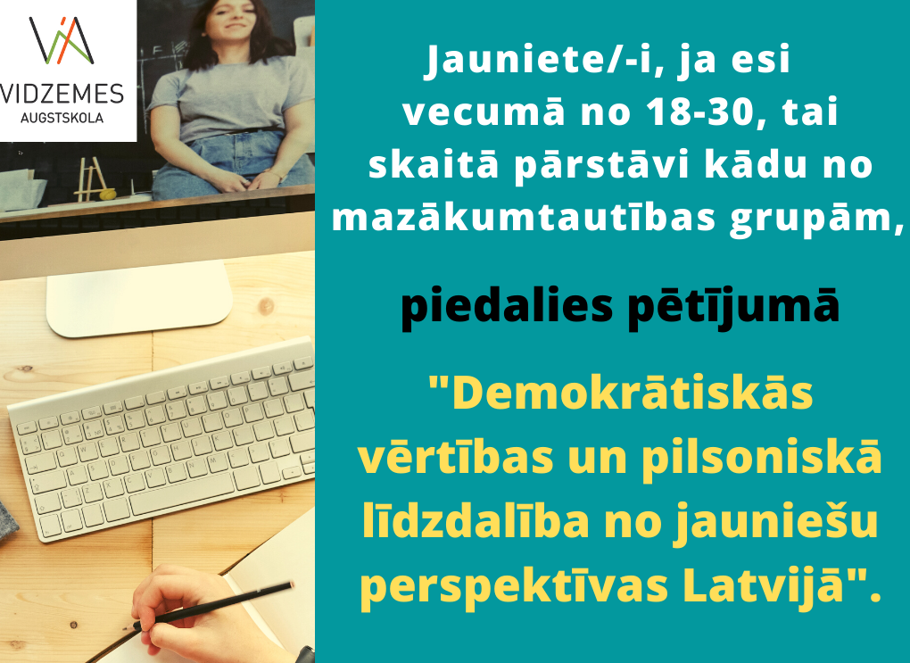 Jaunieši tiek aicināti piedalīties pētījumā